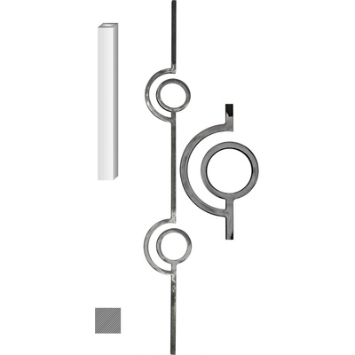Tyč 12x12mm, 138x1000mm