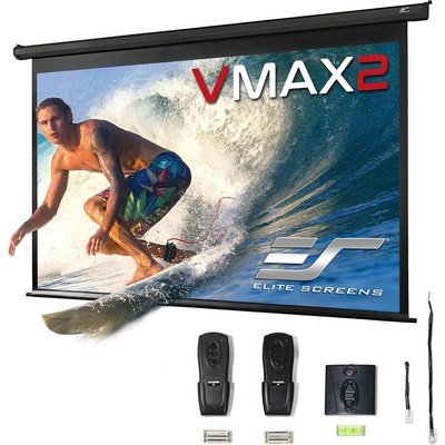 Elite Screens РАЗОПАКОВАН Електрически екран за проектор, за стена/таван, 299 x 168 см, EliteScreens VMAX135UWH2, формат 16: 9, 12V тригер