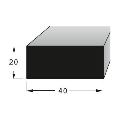 Hranolek 40x20mm, délka 200cm