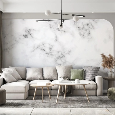Art gift Фототапет - Стена от бял мрамор