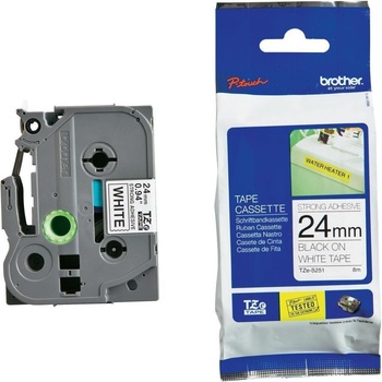 Compatible Ламинирана лента WB Black on White TZS251-WB 24mm, съвместима с Brother P-Touch D400|D450|D600VP|E300VP|E550WVP|H500|P700|P750W, (TZS251-WB)
