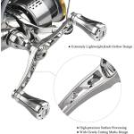 GOMEXUS Двойна ръкохватка (ноб) за дръжка GOMEXUS Titanium & Silver Spinning Double Handle 98mm Aluminium за макари Daiwa и Shimano Риболовна макара