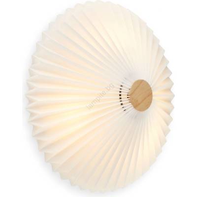 halo design 745098 - Стенно осветително тяло PARIS 4xG9/28W/230V Ø 50 см бял/месинг/дъб (HO0098)