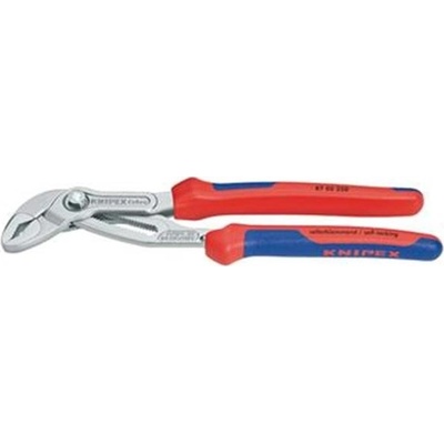 Knipex 87 05 300 - Kleště stavitelné siko 300mm instalatérské, Cobra, chromované, Bi-plast rukojeti