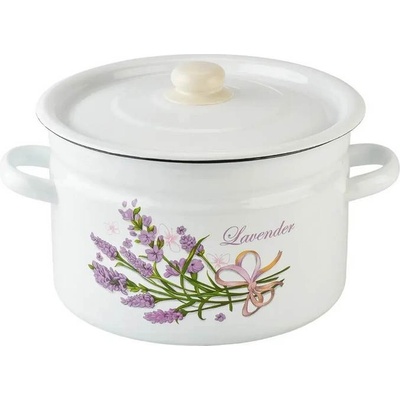 idilia 26 см (9 л. ) емайлирана тенджера с метален капак idilia разцветка Лаванда