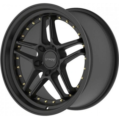 STRÖM DS-05 10,5x18 5x114,3 ET10 satin black with gold Rivets