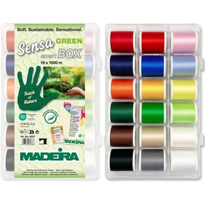 Vyšívací a quiltovací nitě Madeira Sensa Green 40 Smartbox (18x1000m)
