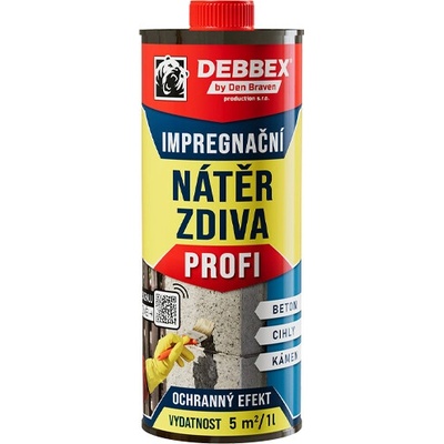 DEBBEX by Den Braven Impregnační a ochranný nátěr zdiva PROFI Varianta: 1 l plechová dóza transparentní CH00031