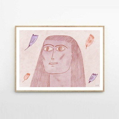 Moikka Plagát Flower Lady by Stine Belden Røed 70x100
