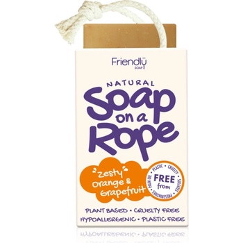 Friendly Soap Soap on a Rope Orange & Grapefruit натурален сапун на шнурче 95 гр