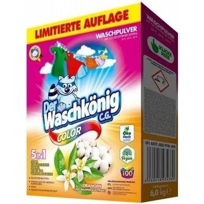 Waschkönig Orange prací prášek Color 6,5 kg 100 PD