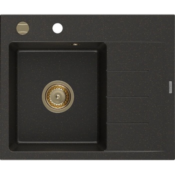Mexen Ben гранитна мивка с 1 отделение и отцедник, лява, 600 x 500 mm, (6522605000-75-G)