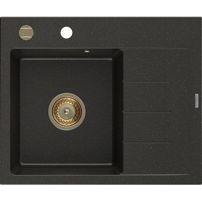 Mexen Ben гранитна мивка с 1 отделение и отцедник, лява, 600 x 500 mm, (6522605000-75-G)