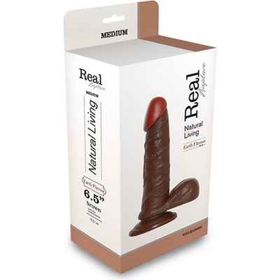 REAL REALISTIC DILDO RAPTURE BROWN 6.5"
