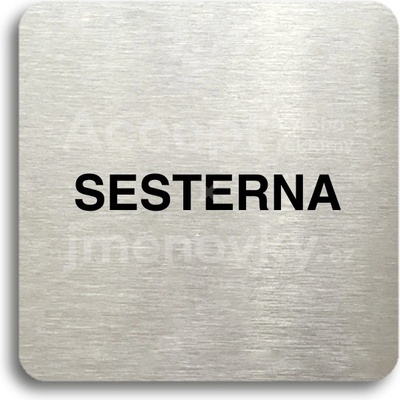 ACCEPT Piktogram sesterna - stříbrná tabulka - černý tisk bez rámečku