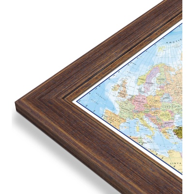 Maps International Asie - nástěnná politická mapa 120 x 100 cm Varianta: mapa v dřevěném rámu, Provedení: Volta