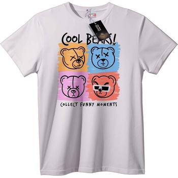 NOONEBRAND Тениска Готини мечета цветно - 2XL, White