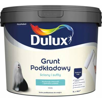 Dulux krycí základní nátěr na stěny a stropy bílý matný 8L