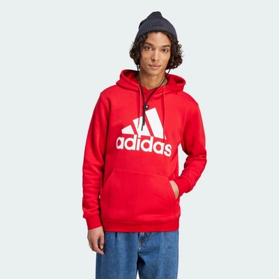 adidas Mikiny Essentials Fleece Big Logo Hoodie Červená