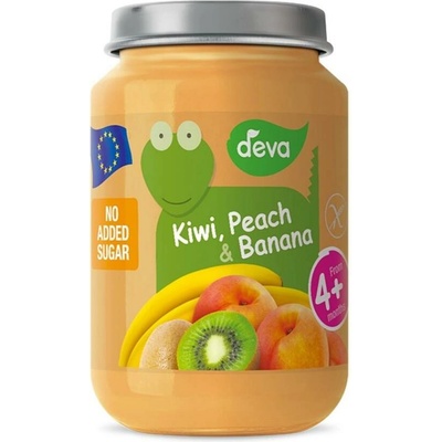 DEVA Ovocný Kiwi Broskev a Banán od 4.měsíce 200 g