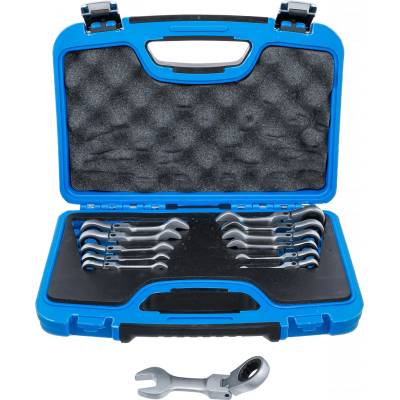 BGS technic Sada ráčnových očkoplochých klíčů krátké kloubové 8 - 19 mm 12dílná BGS 6543