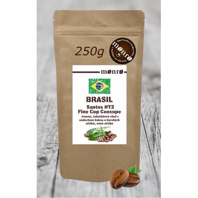 Monro Brasil Santos NY2 scr. 17/18 Fine Cup COOXUPE Káva ARABIKA zrnková 250 g – Hledejceny.cz
