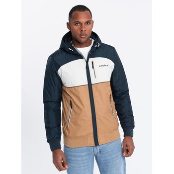 Ombre Clothing Мъжко леко цветно спортно яке с полар кафяво Ombre Clothing Ombre Clothing | Kafyav | МЪЖЕ | S