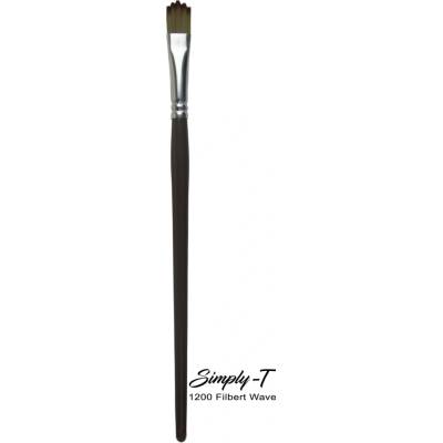 Plochý štetec t_brush, syntetické zlaté štetiny, krátka rukoväť