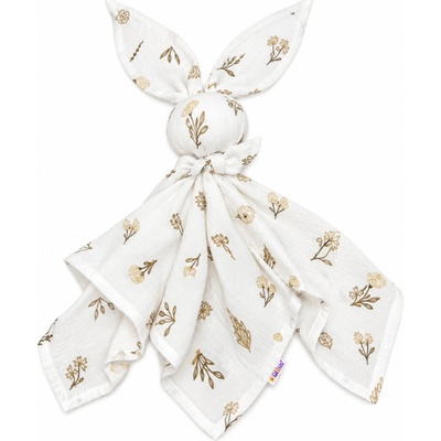 Baby Nellys Mušelínová plienka prítulníček Bunny Nature béžová