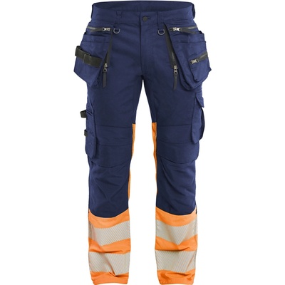 Blåkläder AB 1130 Vysoce viditelné nohavice Námornická modr/oranžová