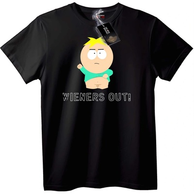 NOONEBRAND Тениска Бътърс Wieners Out - S, White