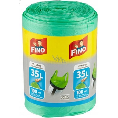 Fino Vrecia zaväzovacie Color 35l 8 µm 100 ks zelené
