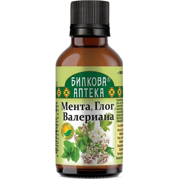 Bioherba Тинктура Мента, Глог, Валериана, 50 ml