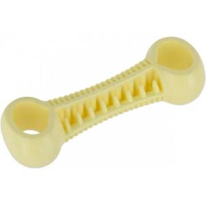 Kerbl Dumbbell - играчка за кучета за апортиране, дъвчене и почистване на зъбите, TPE материал, Жълт, 19 см, Германия - 86242