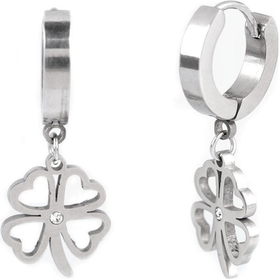 Prima-obchod náušnice z nerezové oceli srdce čtyřlístek hory platina čtyřlístek 105605