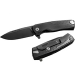 lionSTEEL rok a bb / Луксозно джобно ножче с дръжка от масивен алуминий и издръжливо острие от стомана m390 - черно (lion0157)