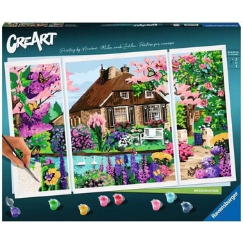 Ravensburger Комплект за рисуване по номера Ravensburger CreArt - Крайбрежна вила (23550)