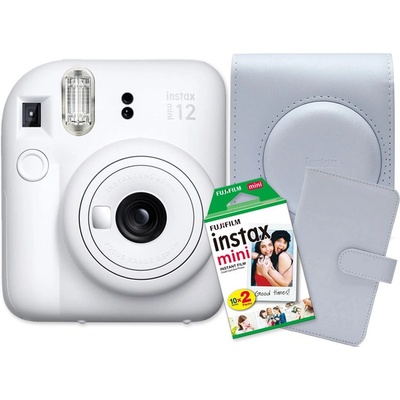 Fujifilm INSTAX Mini 12, bílý + Colorfilm 20ks & album & pouzdro