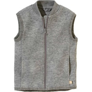disana Детски вълнен елек disana Kid's Milled Wool Vest Merino vest - Grey - размер 122/128 (EU) (703-5112-0115)