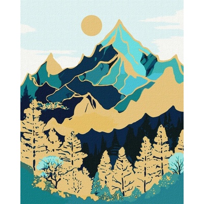Ideyka Horská krajina s extra metalickými barvami art_selena_ua 40 x 50 cm