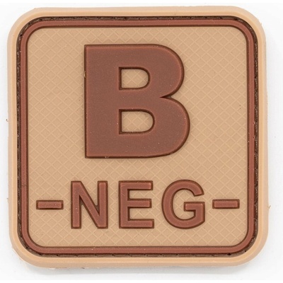 JACKETS TO GO nášivka KRV B+ NEG plast velcro DESERT