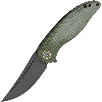 Petrified Fish PFP06Simum Black Stonewash K110 Green Micarta PFP06GRMDW