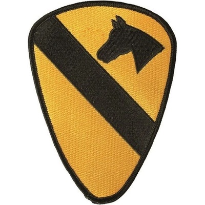 Nášivka US 1st Cavalry Division - žltá-čierna