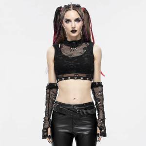 Devil fashion дамски комплект (топ, маншон) devil fashion - tt182