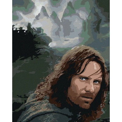 Zuty Aragorn portrét pán prstenů 40 x 50 cm vypnuté plátno na rám 8596530238058