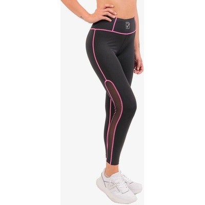 Bežecké nohavice LEGGINGS MOON čierna-fuchsiová