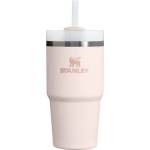 STANLEY Светлорозов термос със сламка от неръждаема стомана 600 ml Quencher H2.0 FlowState Tumbler Rose Quartz - Stanley (100000108251)