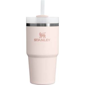 STANLEY Светлорозов термос със сламка от неръждаема стомана 600 ml Quencher H2.0 FlowState Tumbler Rose Quartz - Stanley (100000108251)