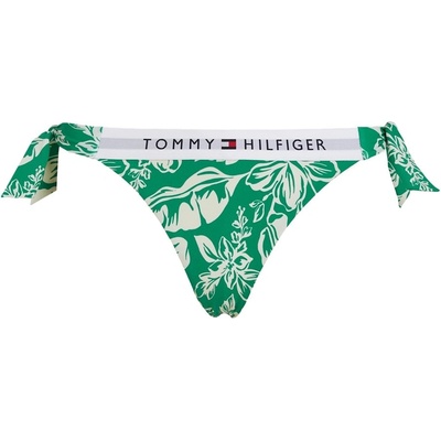 Tommy Hilfiger Бикини Tommy Hilfiger Original Cheeky Side Tie Print Bikini Bottoms - Tropical Green