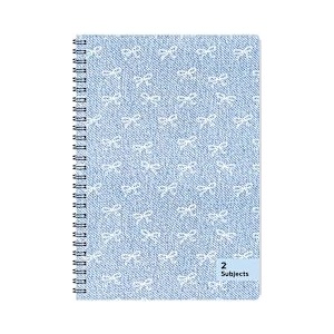 Sentio Тетрадка със спирала B5, 70 листа, 2 теми, Denim Bows